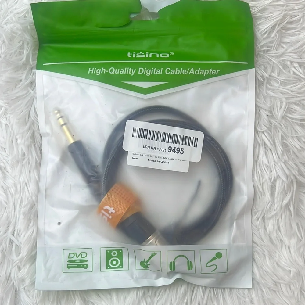 Tisino 1/4 inch trs to xlr male cable 3.3 feet